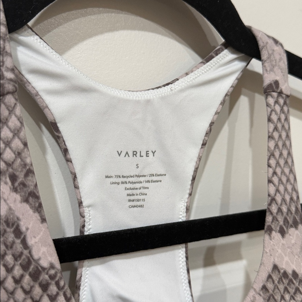 Varley Let’s Move Harris Bra - Alabaster Python - Picture 7 of 7